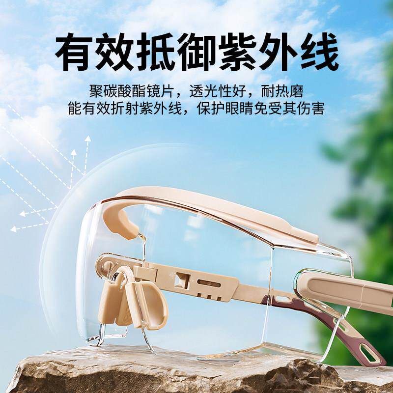 防风骑行护目镜筠瑾防灰尘不起雾电动车男女可防护眼镜防眼紫戴镜