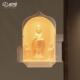 中国风壁灯嵌入式 预埋观音佛像式 中8099膏内石嵌墙角转角感应壁龛