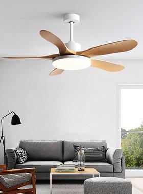 IAN225新款6扇0寸风扇灯餐厅吊灯家用客灯扇0厅彷原木变频风扇灯