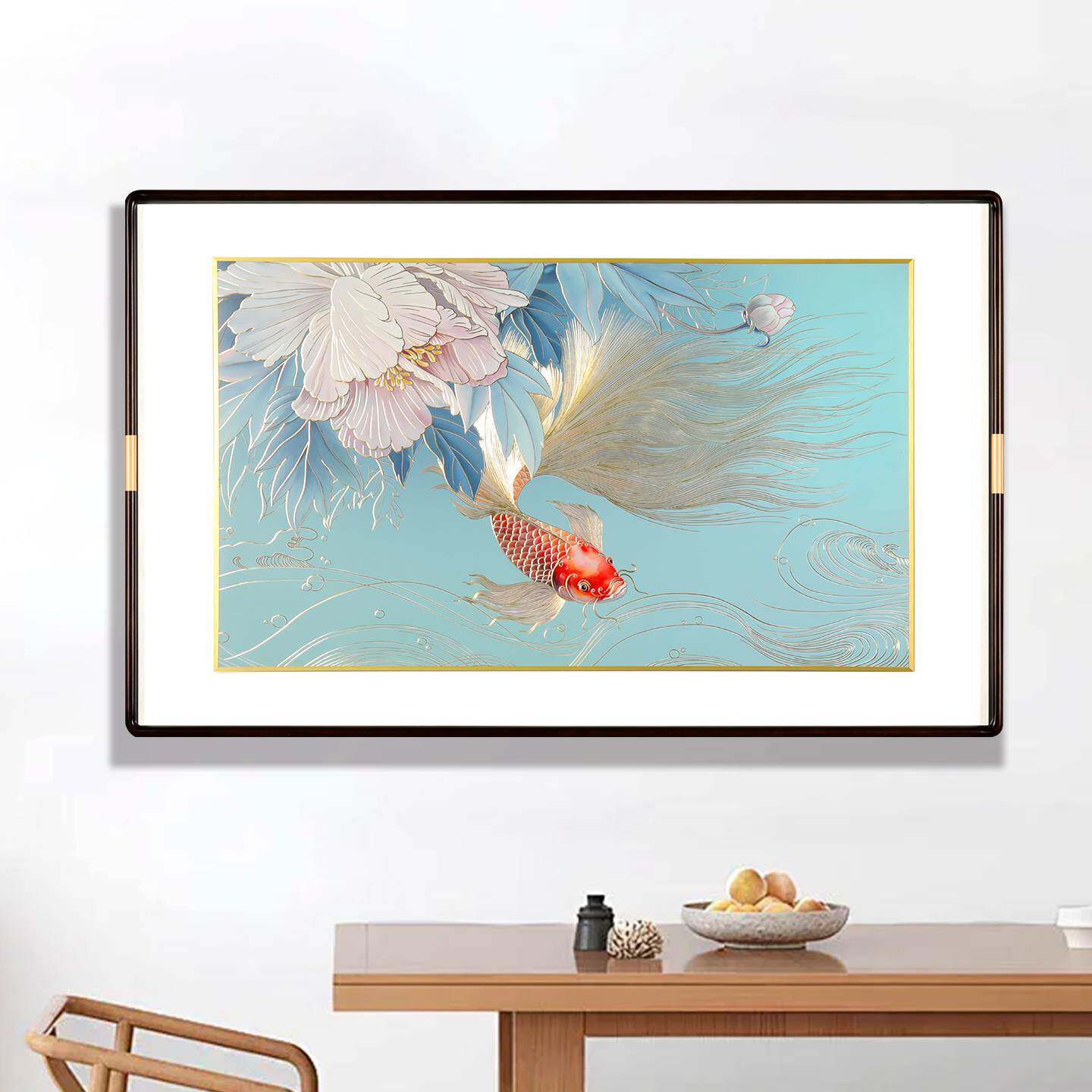 饭厅铜雕画 画2025新款客工厅装饰画 画手铜板画 画入620户挂走廊