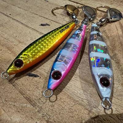 日本SOUT海钓马鲛鲛鱼铁板速特旋转板HBJ亮片铅鱼饵岸投夜H光马铁