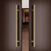 轻奢玻璃大门拉手会议室开双门拉商铺宴酒店会厅手推拉实木门把手