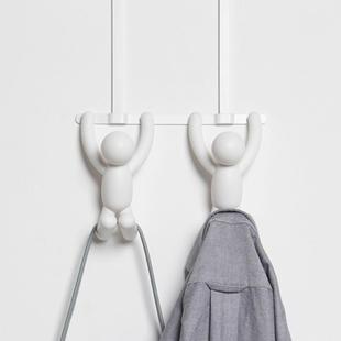 Ubra伙伴挂多衣钩门后衣架挂钩卧室上背m式后背免318165-0钉打孔