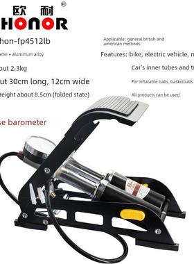 泵奈脚操式充气机电汽车高压欧便携式气泵脚操式UXY动气带气压计