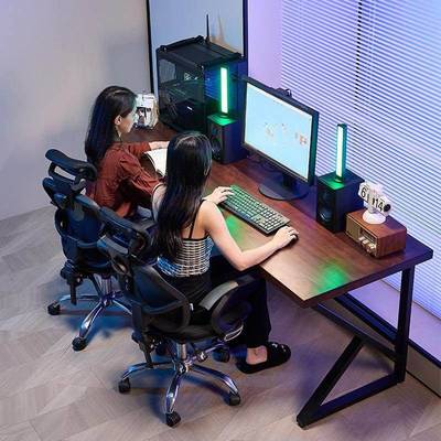 实木9232学电脑桌用大板长条书桌台式电竞桌家靠墙习桌办桌工作公