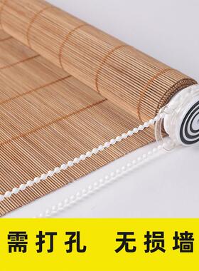 中式竹打卷帘免孔安装竹帘窗百叶帘遮挡帘竹帘子OXD门帘茶室禅室