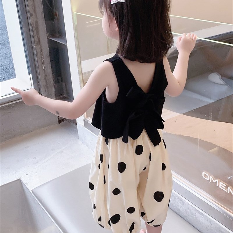 6女童装夏装女孩夏季衣服女宝宝无袖套装春1岁半一周岁2三岁多4-5