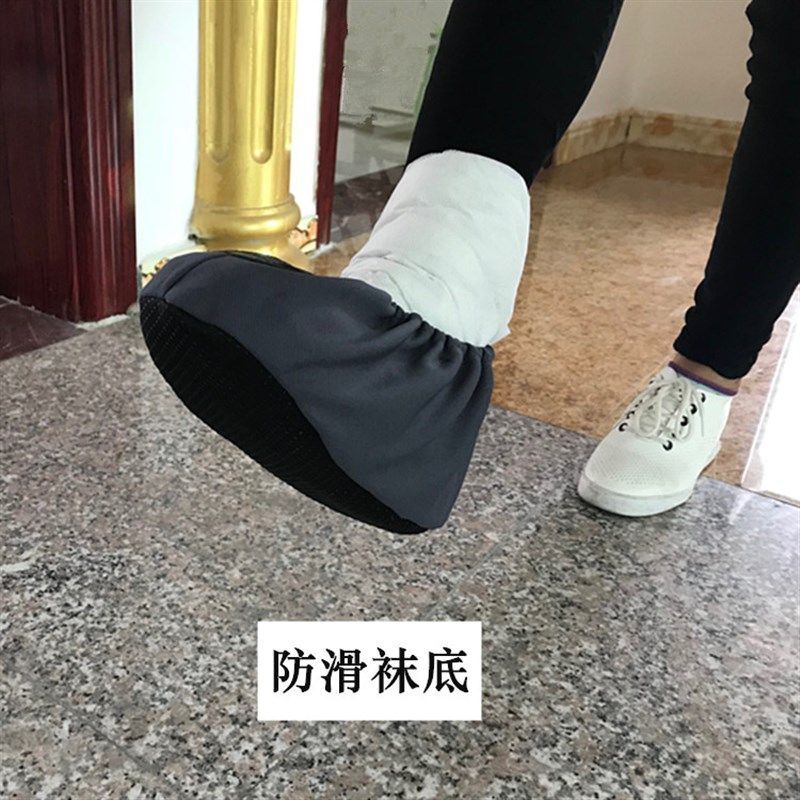 打石膏脚的鞋套石k膏鞋儿童透气宽松室内防冻专用护腿大码袜套防