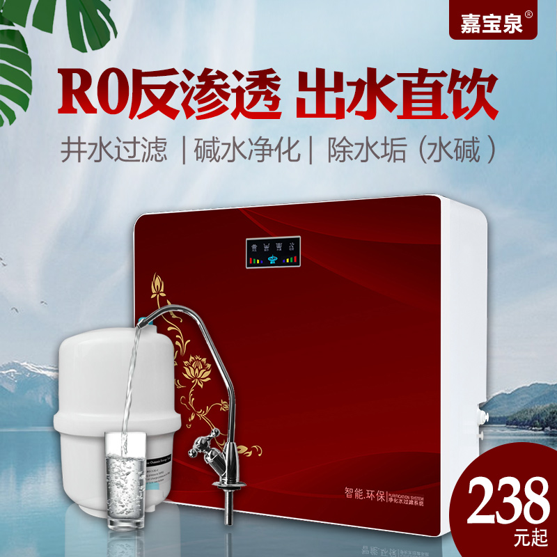 反渗透净水机家用直饮有桶自来水ro纯水机M除垢除味井水微自吸智