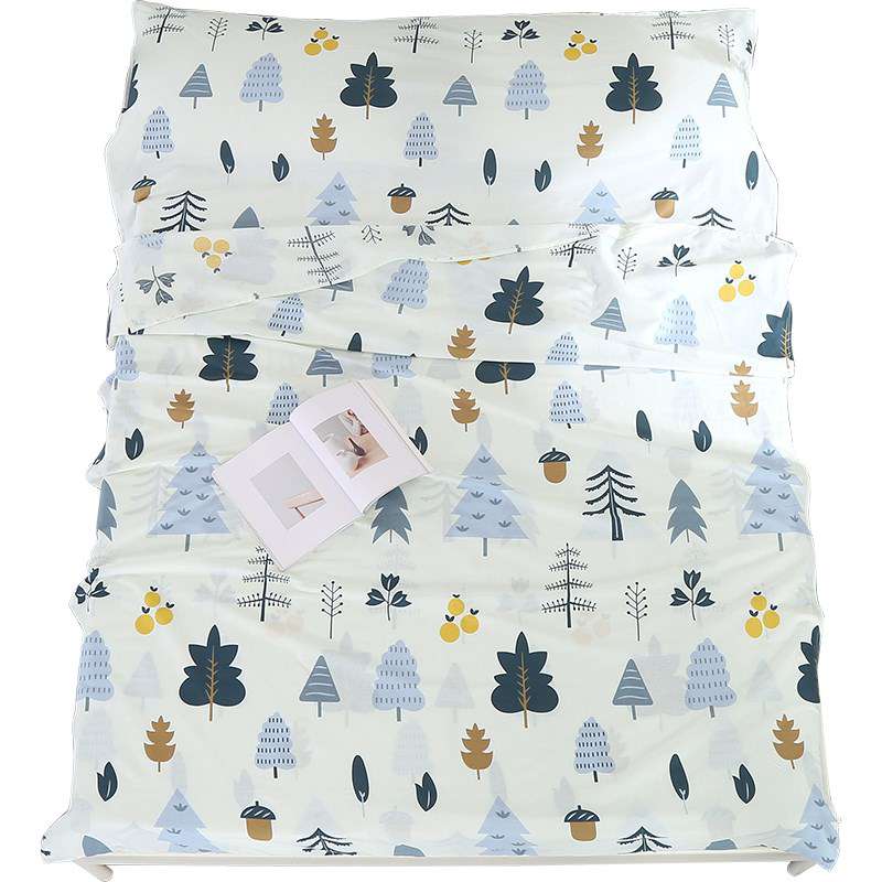 外出隔脏睡袋酒店住旅行t全棉纯棉防脏牀单宾馆被罩旅游牀单一体