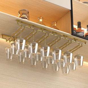 不锈钢红酒杯架挂酒柜酒杯架倒y挂家用酒杯放置架收纳层架高脚杯