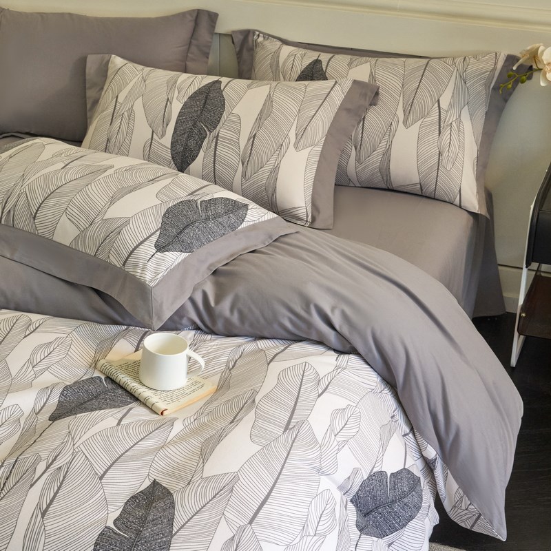 秋冬加厚100支全棉磨毛四件套z美式轻奢印花纯棉被套床笠床上用品