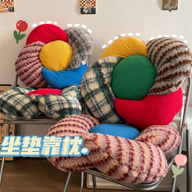 复古花朵蒲团坐垫沙发地上榻榻米圆形垫子飘窗客厅卧室家用懒人垫