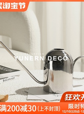 创意不锈钢冷水壶咖啡杯摆件样板房间软装茶几餐桌Y茶壶家用饰品