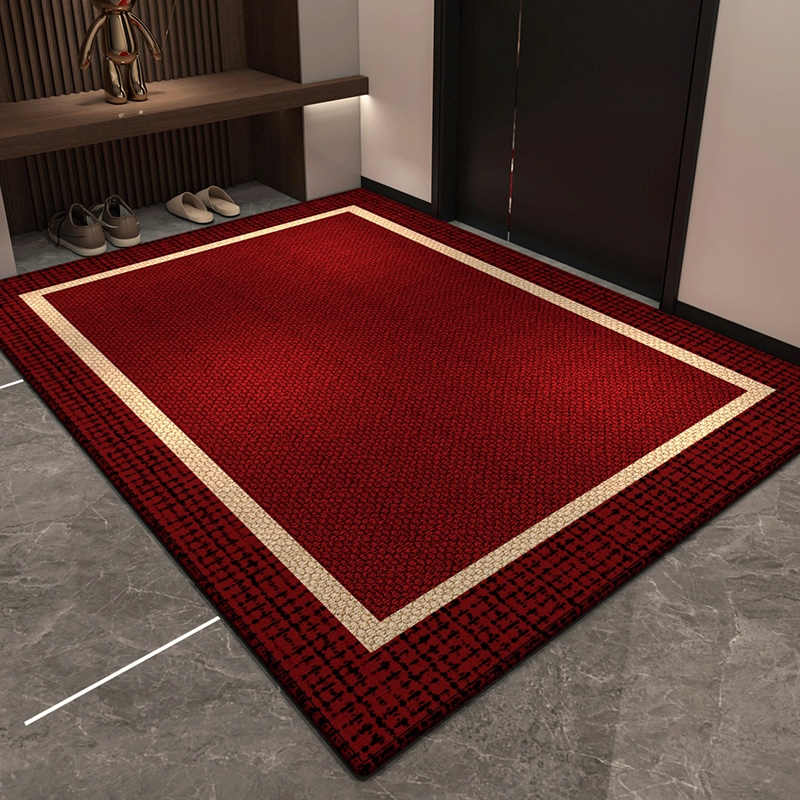 入户门地垫中式门口入户门垫进门红色家用喜庆防滑地毯门口进户门