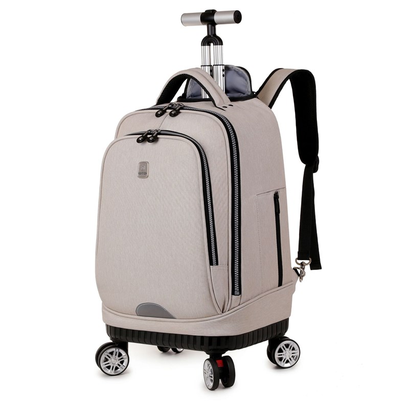 学生单拉杆书包万向轮可拉可背大容量双肩背包便携旅行箱出行旅游