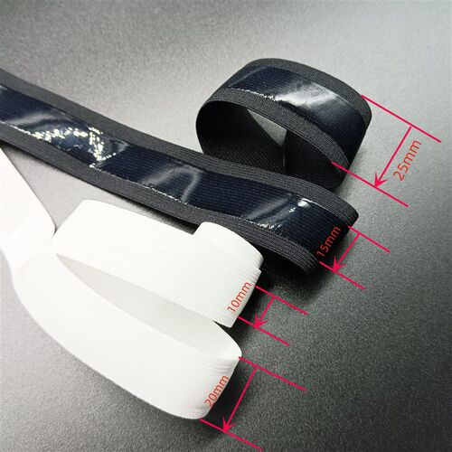 25mm 20mm防滑透明硅s胶松紧带 15mm 10mm滴胶 筒靴衣裤止滑神器