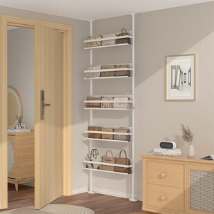 包包收纳神器门后多层入户书包存放顶天立地家用R挂放包包的置物