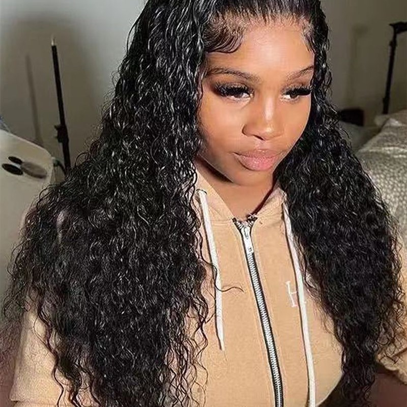 外贸新款假发 非洲时尚假发玉米烫黑色小卷发中分刘海高温丝头套