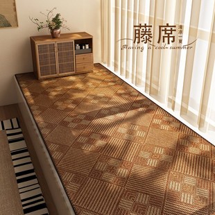 J卧室垫子可擦洗阳台垫竹 凉席飘窗垫窗台垫竹编藤席竹席坐垫日式