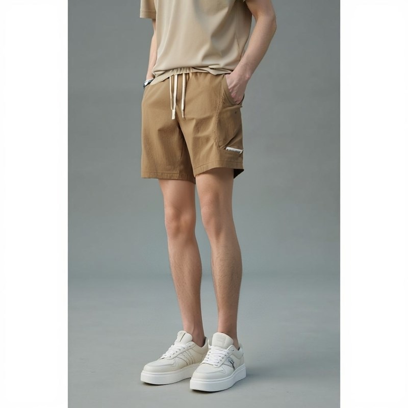 休闲裤宽松阔腿抽绳男大码2025新款五分机能裤短裤子夏季