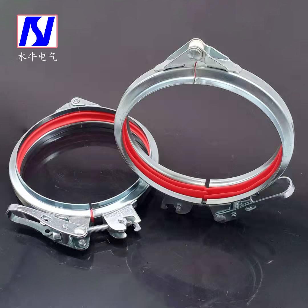 厂家镀锌不锈钢04风管卡箍抱箍管箍快速翻边管密封卡箍跨境