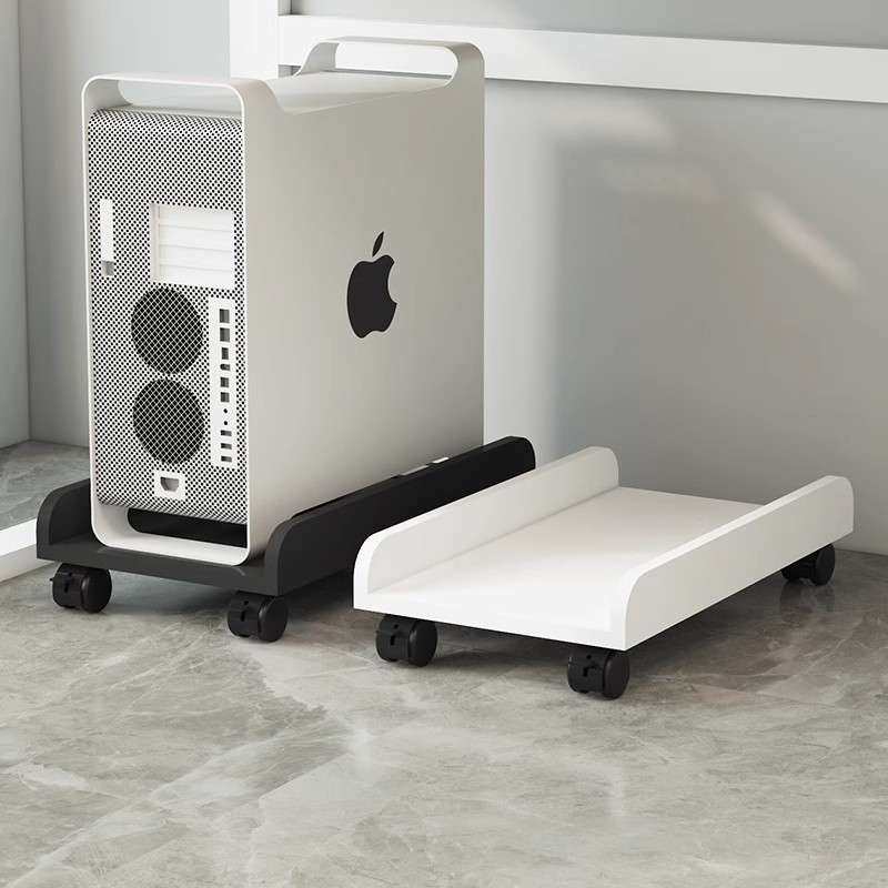 台式电脑主机托架移动滑轮机箱底座放桌下收纳置物架增高支架托盘