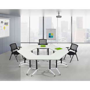 简约培训会议桌折叠长条桌会议图书室桌椅阅览室实验桌辅导辅导班