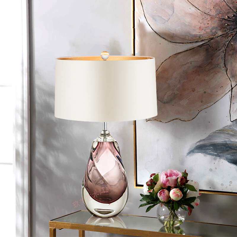 后现代轻奢书房卧室床头台灯样板房展厅客厅酒店简约琉璃氛围感