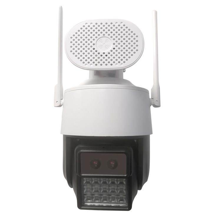 视通全彩D52双摄像头外置扬声器球卡对讲有线无线监控球机