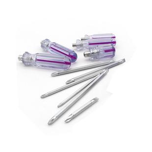 实用款两用十字一字螺丝刀双头互换批3 4 5 6mm平头双用短柄起子