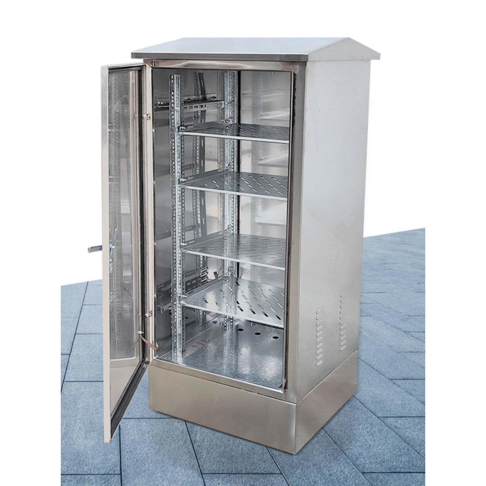 户外不锈钢网络机柜无线监控设备弱电室外防水柜交换机功放路由器