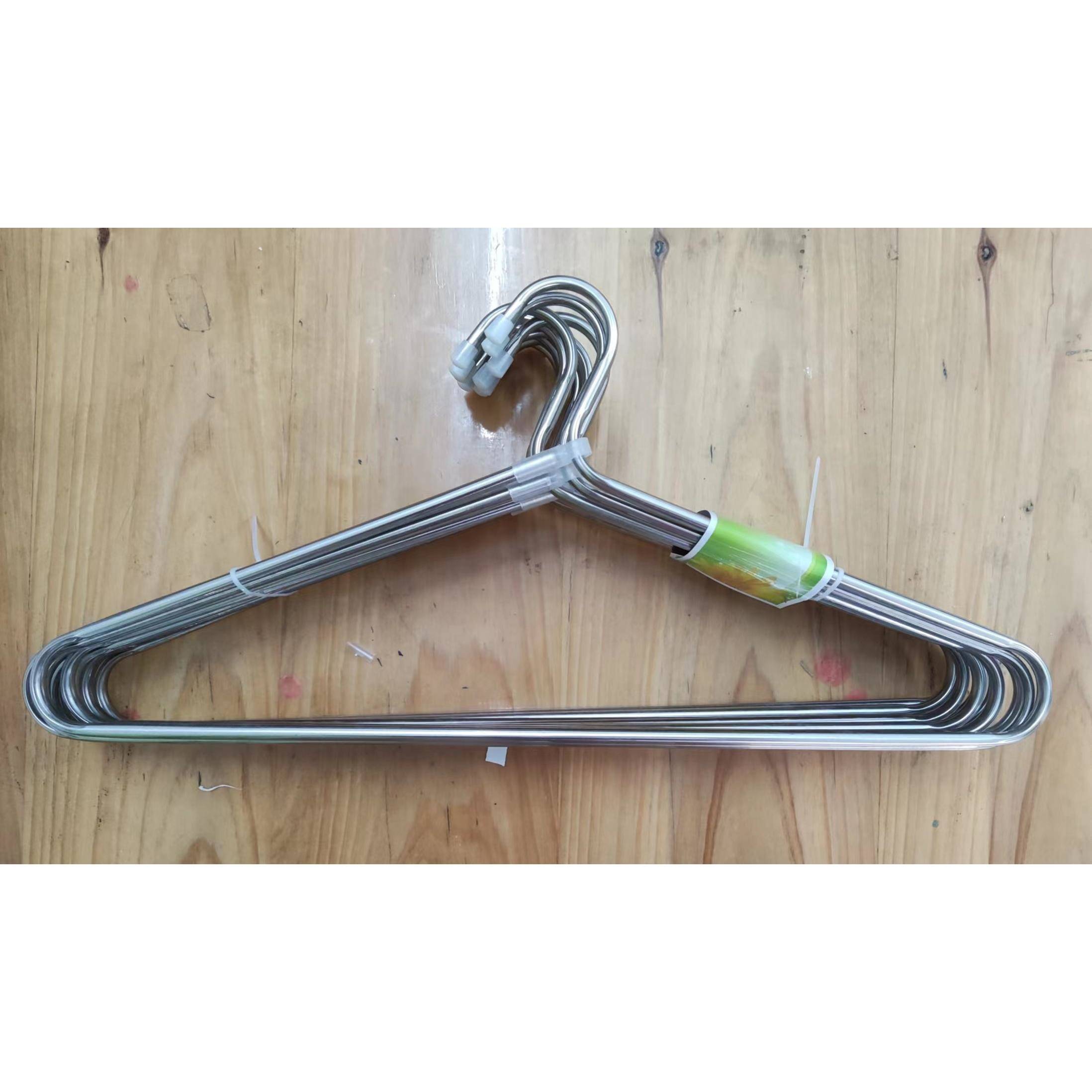 不锈钢空心衣架加粗防滑晒衣架挂衣架衣挂干 干湿空管子晾衣架