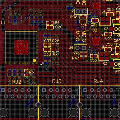5口千兆交换机RTL8367原理图pcb RTL8367R RTL8201 HR911105 RJ45