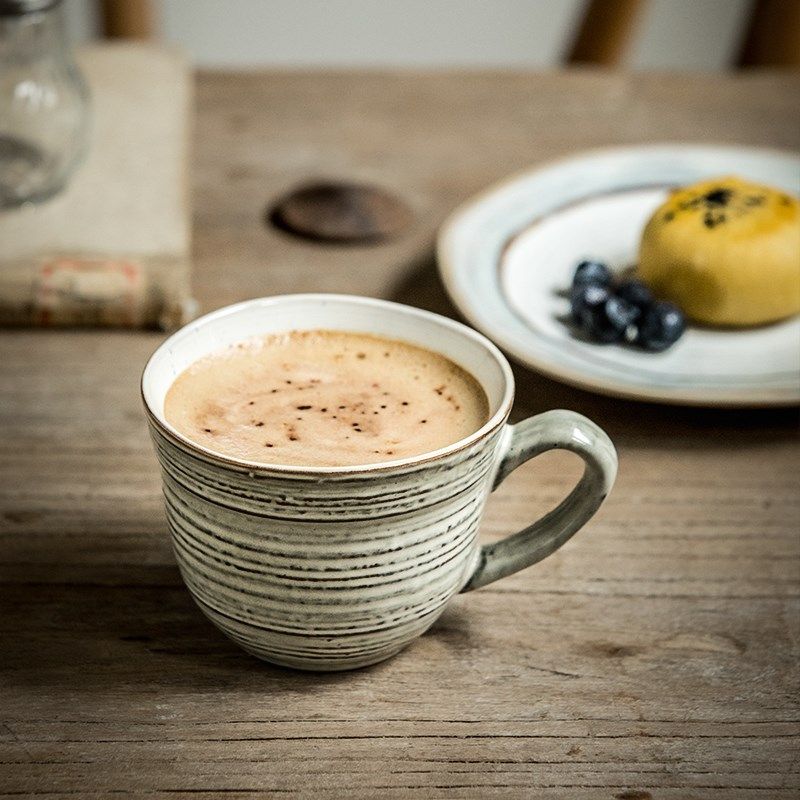 悠瓷 vintage咖啡杯碟套装复古陶瓷杯拉花咖啡杯小精致下午茶杯子