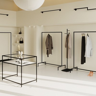 服装店展示桌中间摆放中岛流水台女装店饰品柜包包展示台陈列架子