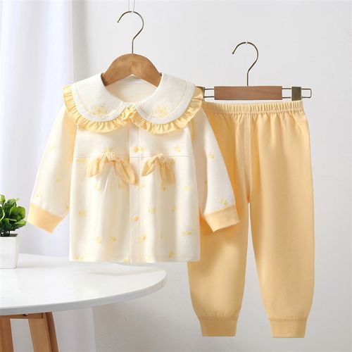 儿童睡衣2024新款婴儿套装春秋冬纯棉女童秋衣秋裤家居服宝宝衣服