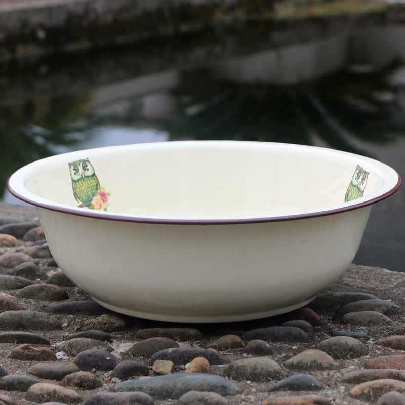 搪瓷盆 儿童卡通洗脸盆 加厚搪瓷碗洗菜盆 婴儿洗pp盆 女生搪瓷盆