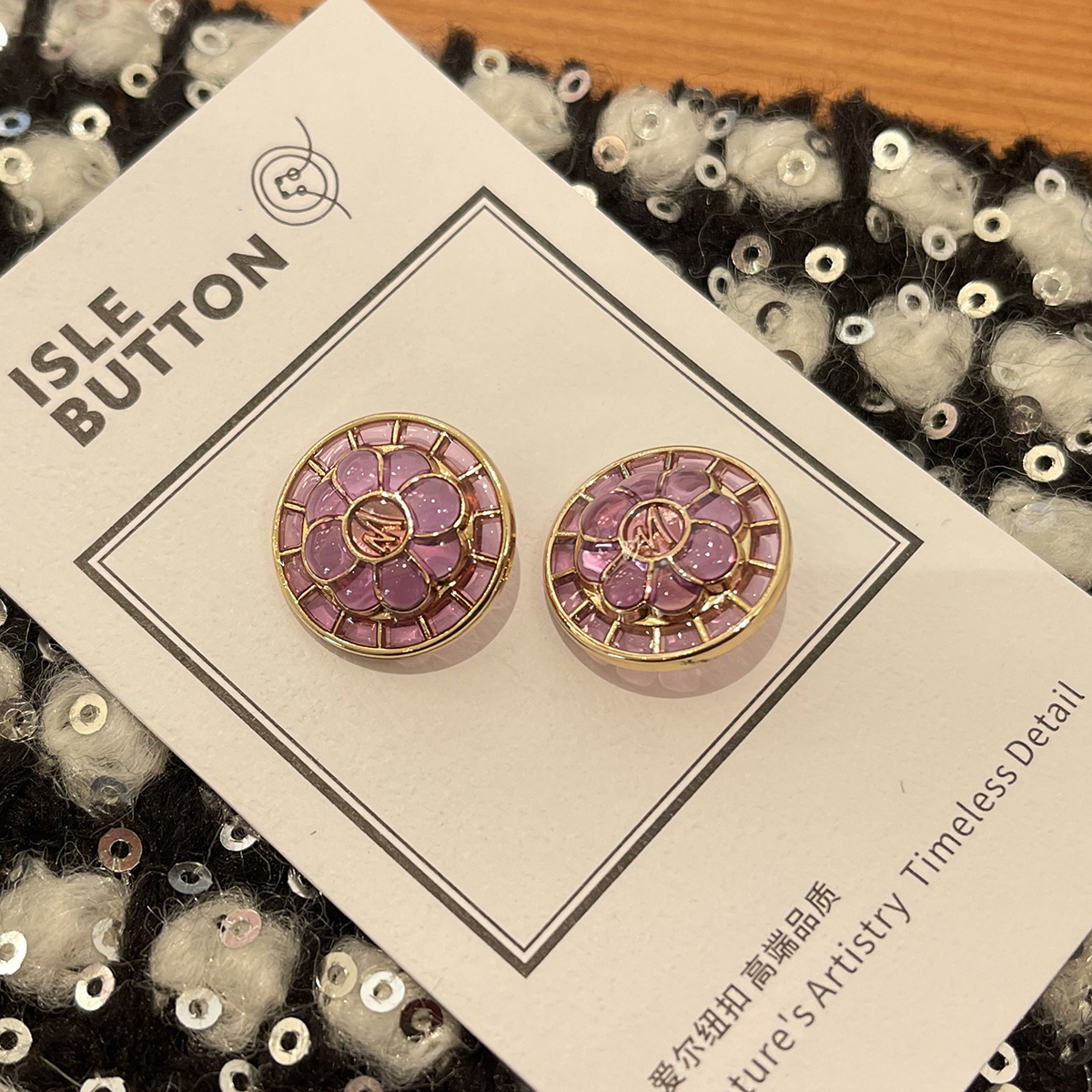 新款高档小香风M字镂空点胶纽扣呢大衣风衣皮草西服毛衣装饰扣子