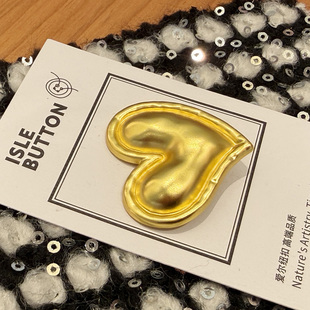 新款高级感小香风金色超大纽扣皮草大衣西服外套针织开衫装饰扣子