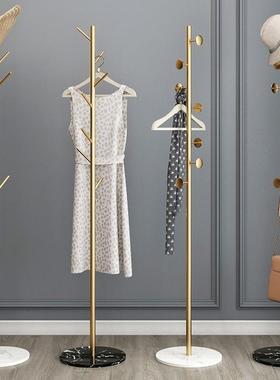 大理石衣帽架摆件北欧创意家用挂衣架现代轻奢落地卧室网红衣服架