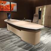 新中式 老板桌简约办公桌总裁桌单人办公室家具现代大班台桌椅组合