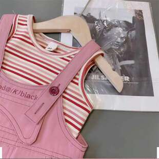 2024韩版女童背带裤套装夏季新款休闲儿童宝宝洋气时髦背心两件套