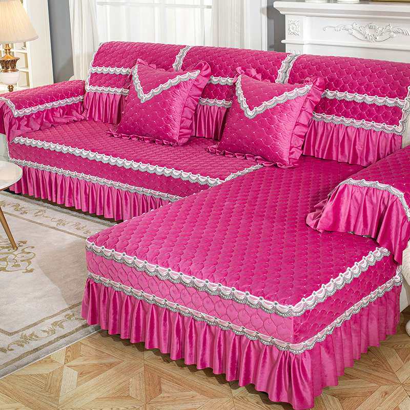 轻奢高级感毛绒沙发垫2025新款冬季坐垫防滑家用简约现代沙发盖布