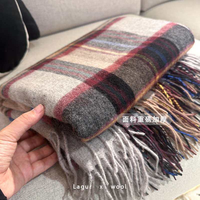 莱茵黑夜~现代简约羊毛客厅沙发轻奢羊毛软糯沙发毯家用毛毯盖毯