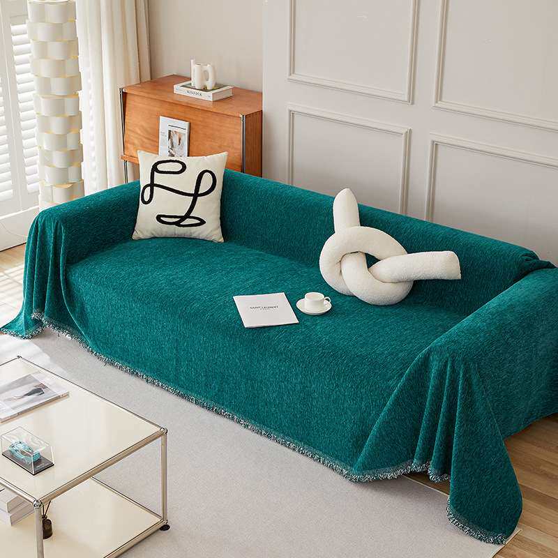 雪尼尔沙发巾子四季通用高级感双面可用防滑耐脏沙发套全盖布