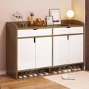 鞋 架 柜家用进门口大容量简易玄关柜北欧阳台收纳置物带门储物柜鞋