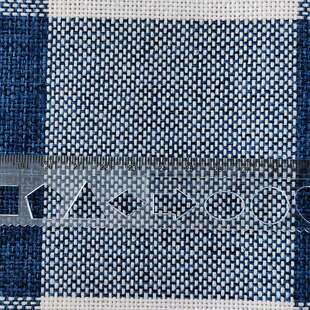 色织格子亚麻布料棉麻面料抱枕坐垫车套沙发布料 粗麻布仿麻布料