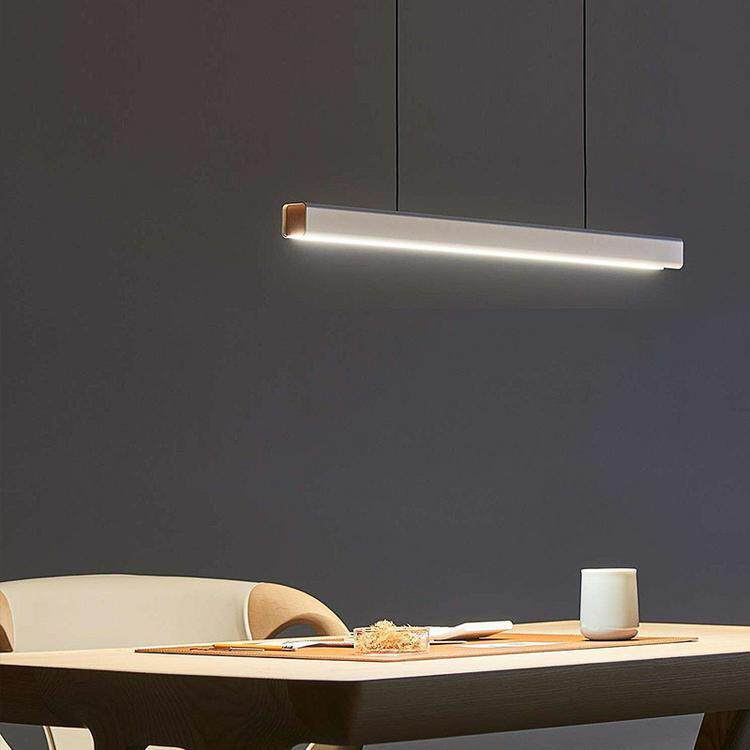 北欧餐厅灯创意现代餐桌吧台办公工作室书房灯具长条形简约餐吊灯