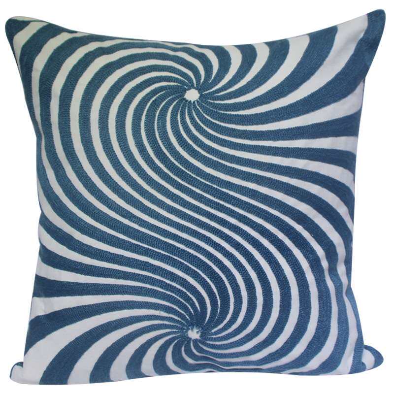 刺绣抱枕套浩娜家纺螺旋线条样板间古典汽车抱枕沙发靠垫不含芯